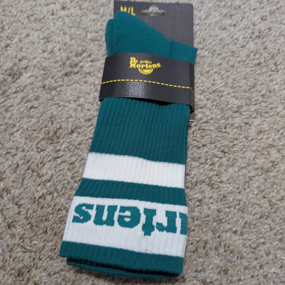 Dr. Martens Teal and White Socks